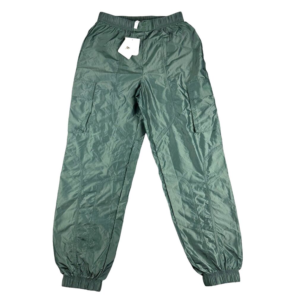 Fabletics Parachute Pant Women's Small Green Joggers Athleisure Windbreaker NWT